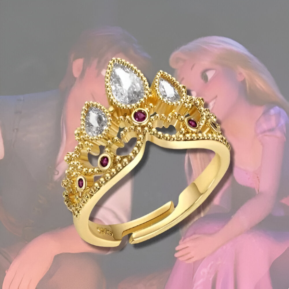 Anillo Rapunzel | Baño de Oro + Tarjeta y Caja Premium Gratis ✨👑