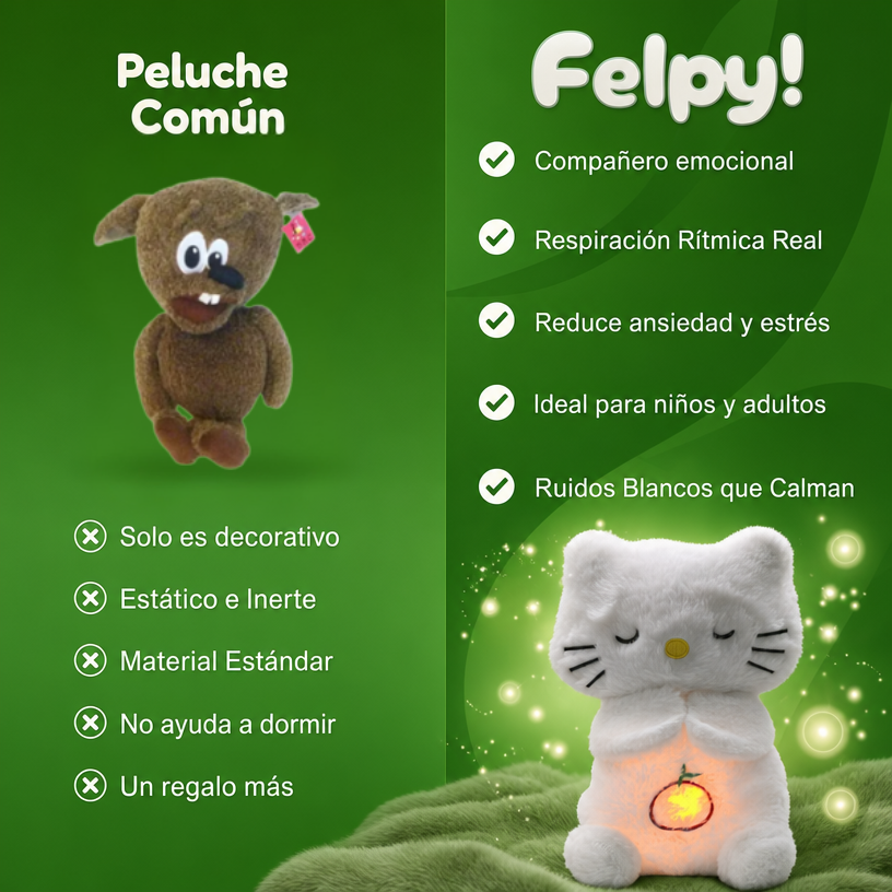 Peluche Hello Kitty con Respiración y Sonido - Felpy™