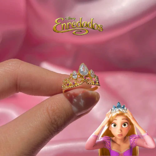 Anillo Rapunzel | Baño de Oro + Tarjeta y Caja Premium Gratis ✨👑