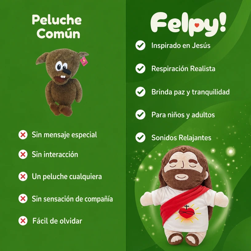 Peluche Jesús con Respiración y Sonido - Felpy™